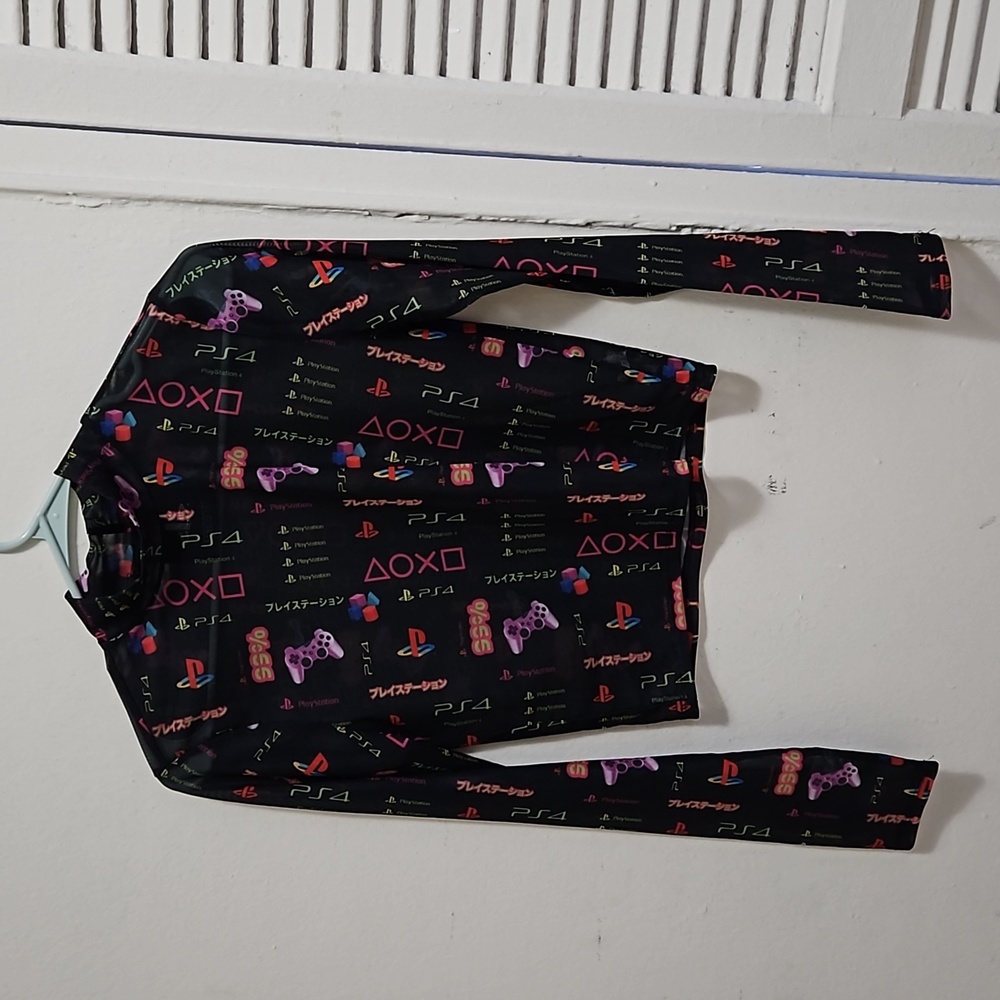 Playstation Mesh Cropped Top